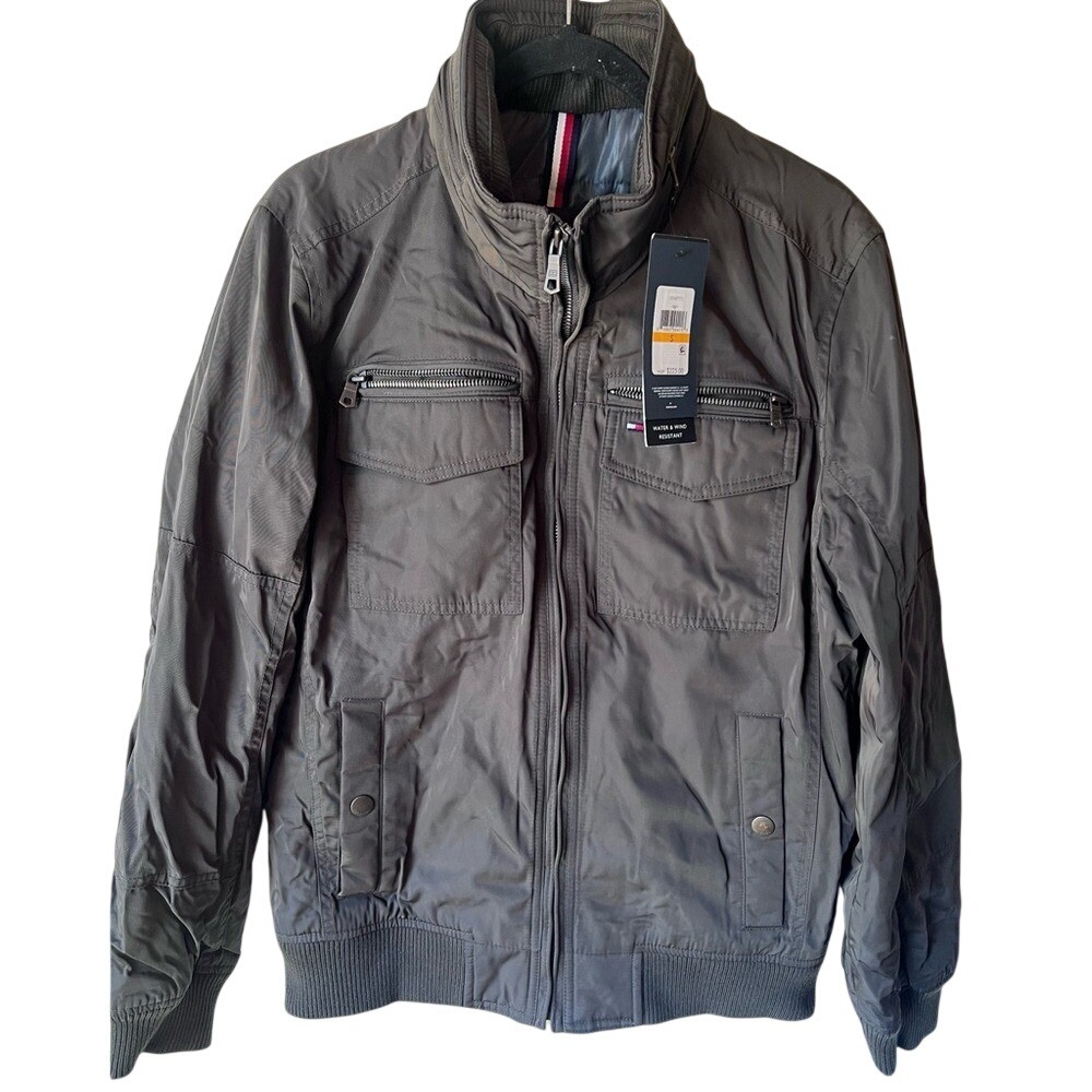 Tommy Hilfiger Mens Water Wind Resistant Bomber Jacket S NWT